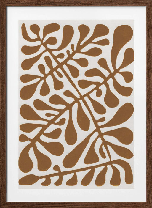 Linocut Plant #2 Framed Art Wall Decor