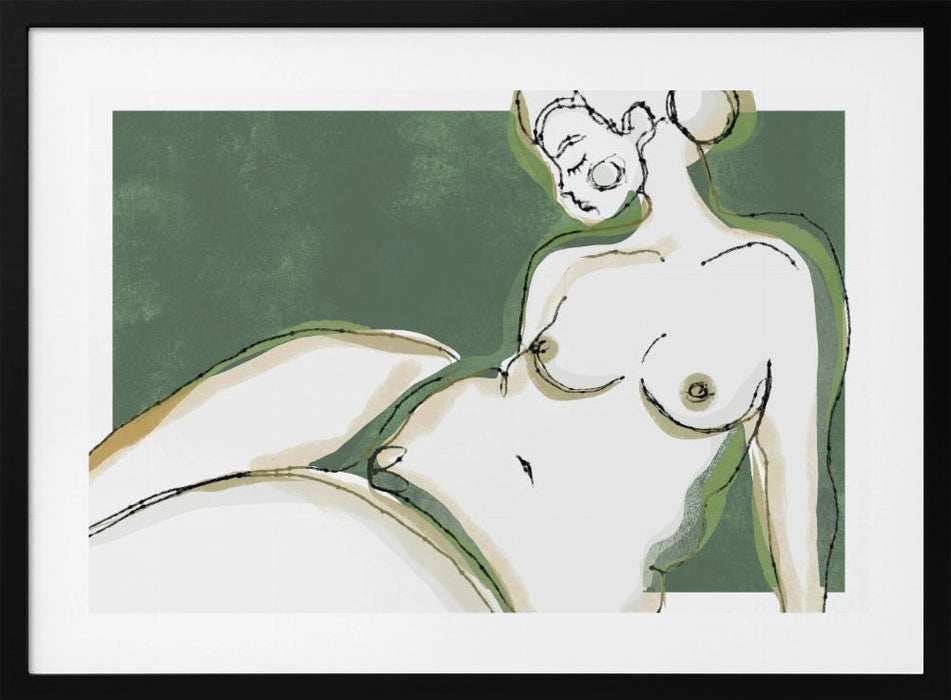 Sensuality (Green Version) Landscape Framed Art