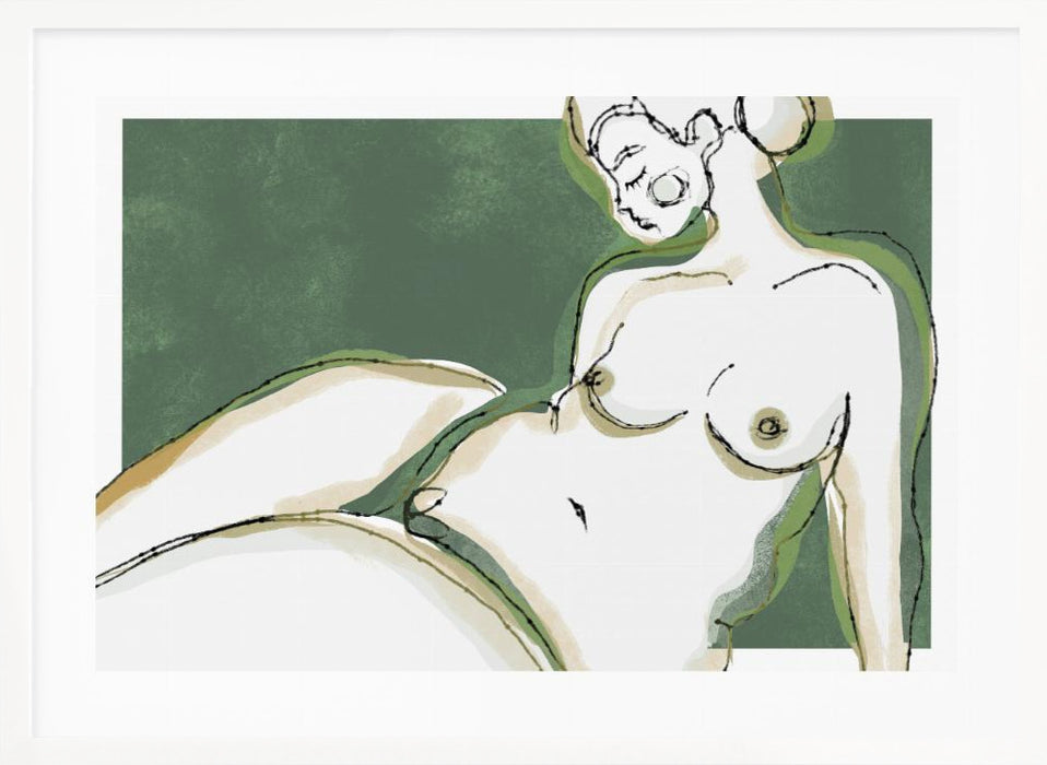 Sensuality (Green Version) Landscape Framed Art