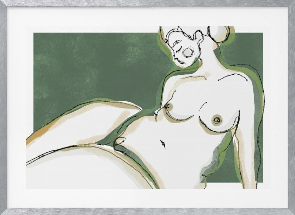 Sensuality (Green Version) Landscape Framed Art