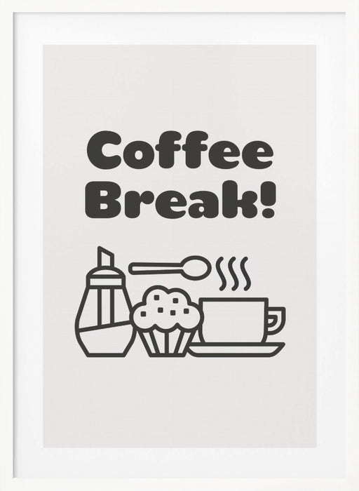 Coffee Break Framed Art Modern Wall Decor