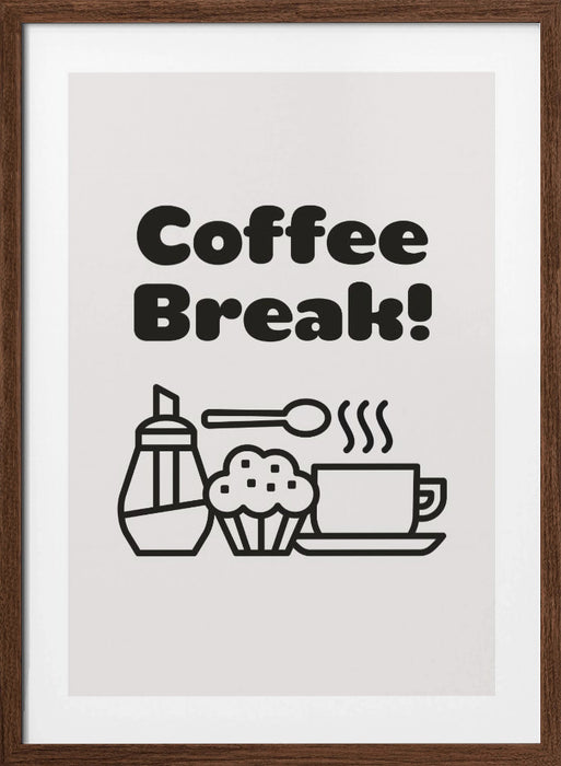 Coffee Break Framed Art Modern Wall Decor