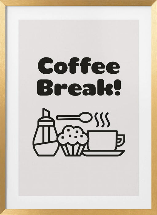 Coffee Break Framed Art Modern Wall Decor