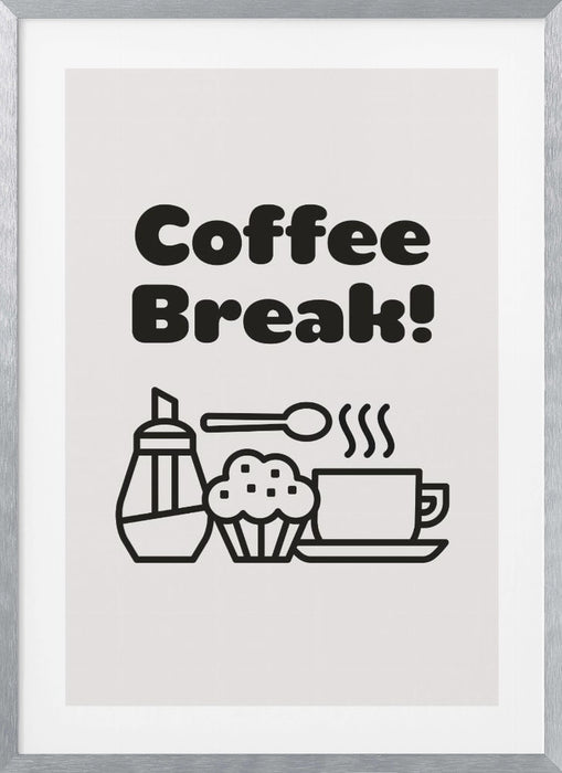 Coffee Break Framed Art Modern Wall Decor