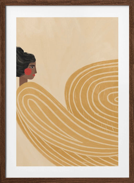 The Woman With the Yellow Stripes Framed Art Wall Decor