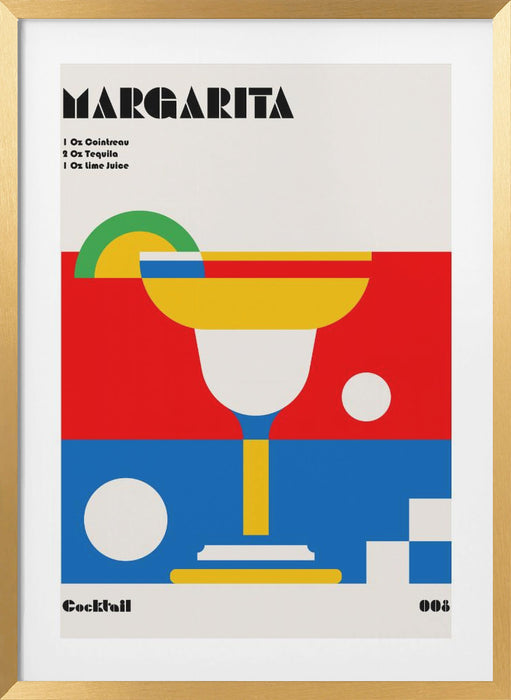 Margarita Bauhaus Cocktail Framed Art Wall Decor