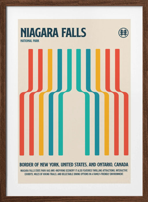 Niagara Falls National Park Travel Poster Framed Art Modern Wall Decor