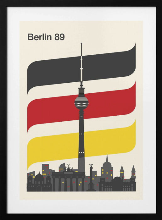 Berlin Retro Travel Print Framed Art Wall Decor