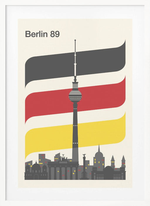 Berlin Retro Travel Print Framed Art Wall Decor