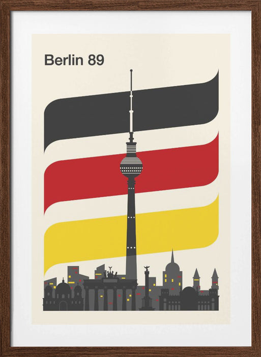 Berlin Retro Travel Print Framed Art Wall Decor