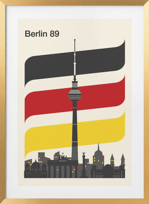 Berlin Retro Travel Print Framed Art Wall Decor