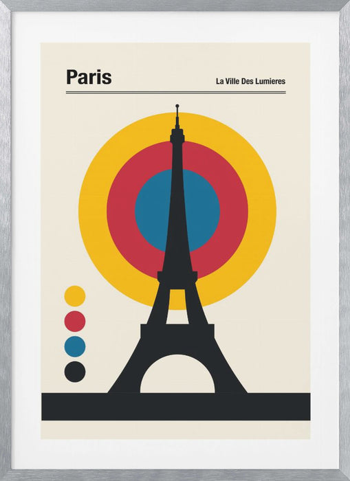 Paris Eiffel Tower Retro travel Print Framed Art Modern Wall Decor