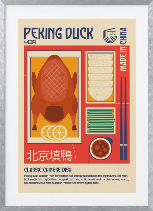 Peking Duck Japanese Food Print Framed Art Modern Wall Decor