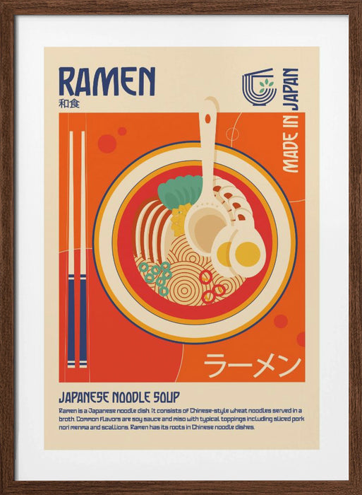 Ramen Japanese Food Print Framed Art Wall Decor