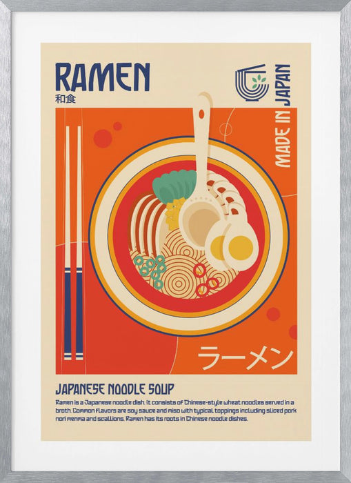 Ramen Japanese Food Print Framed Art Wall Decor