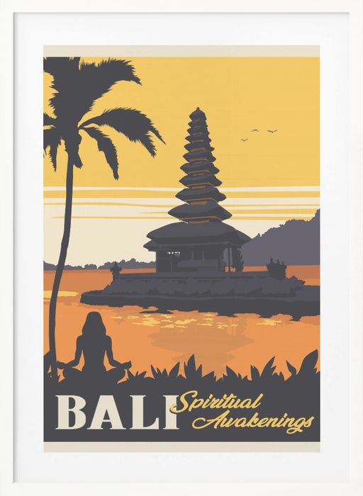 Bali Travel Print Framed Art Modern Wall Decor