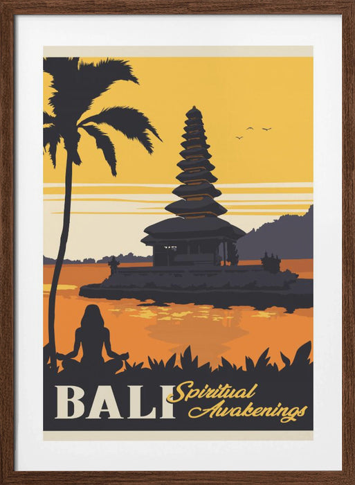 Bali Travel Print Framed Art Modern Wall Decor