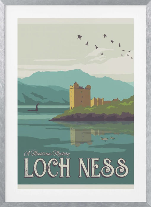 Loch Ness Travel Print Framed Art Modern Wall Decor