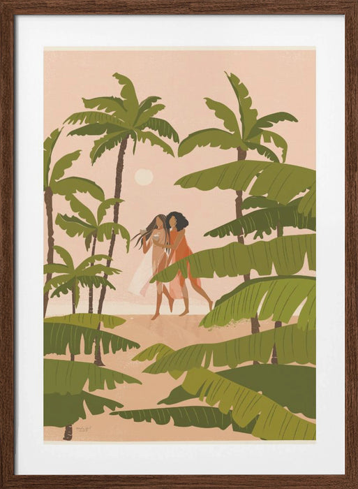 Tropical Paradise Framed Art Modern Wall Decor