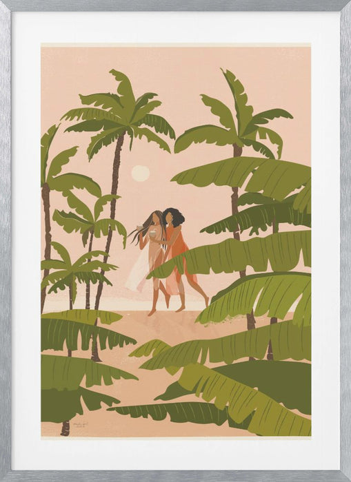 Tropical Paradise Framed Art Modern Wall Decor