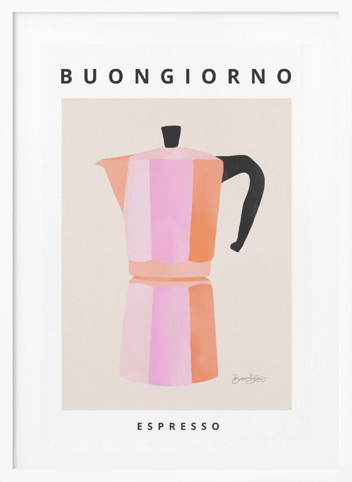 Buongiorno Espresso Framed Art Modern Wall Decor