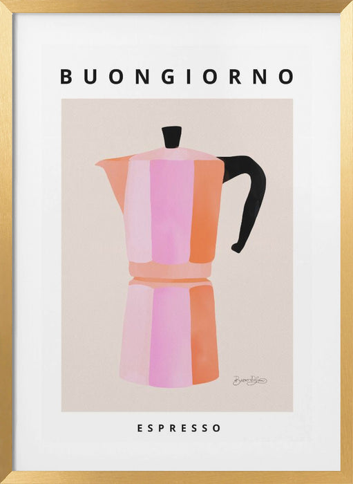 Buongiorno Espresso Framed Art Modern Wall Decor