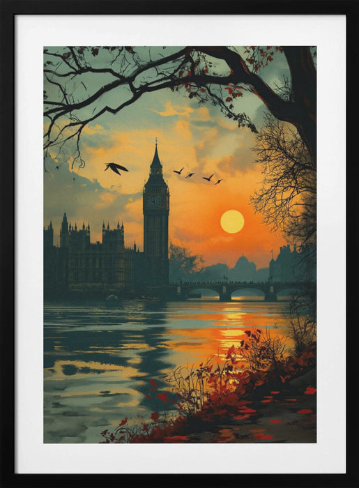 View from the Thames Framed Art Modern Wall Decor