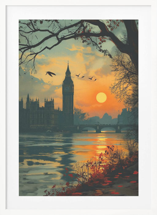 View from the Thames Framed Art Modern Wall Decor