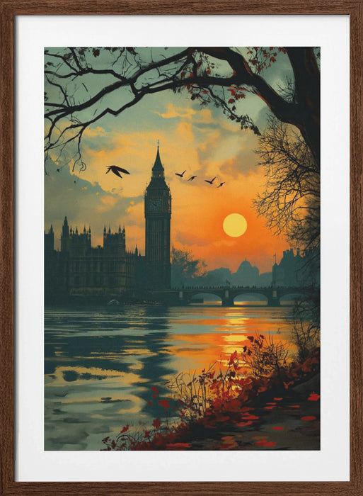 View from the Thames Framed Art Modern Wall Decor