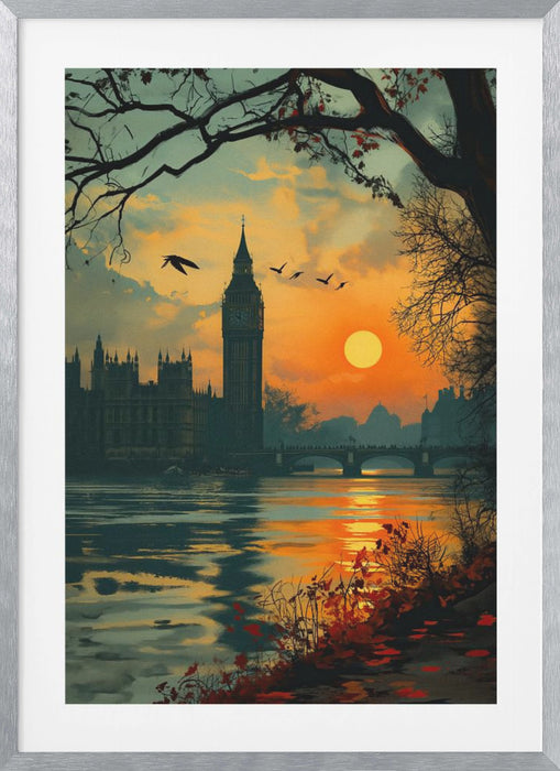 View from the Thames Framed Art Modern Wall Decor