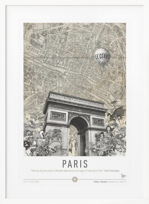 Paris (City Breaks) Framed Art Modern Wall Decor