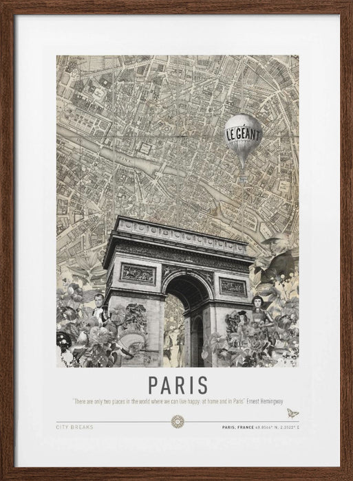 Paris (City Breaks) Framed Art Modern Wall Decor