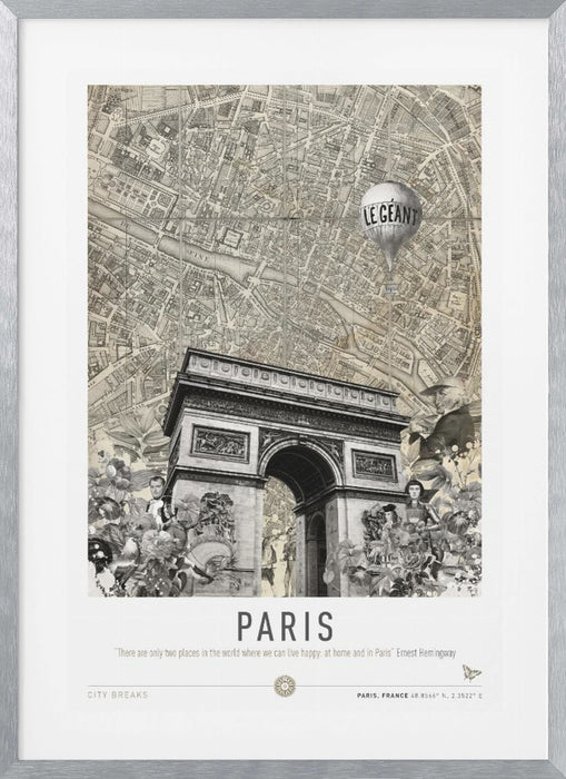 Paris (City Breaks) Framed Art Modern Wall Decor