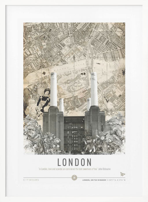 London Battersea (City Breaks) Framed Art Modern Wall Decor