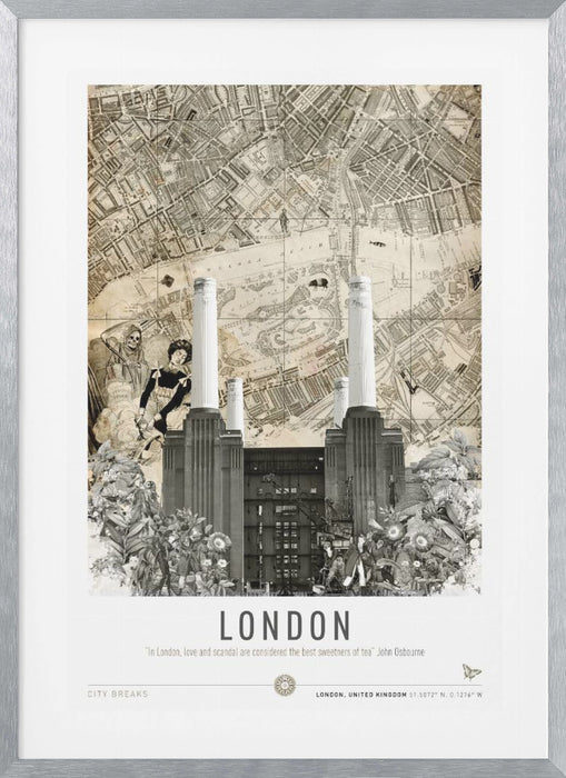 London Battersea (City Breaks) Framed Art Modern Wall Decor