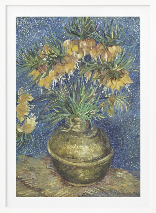 Vincent Van Gogh's Imperial Fritillaries In a Copper Vase (1887) Framed Art Wall Decor