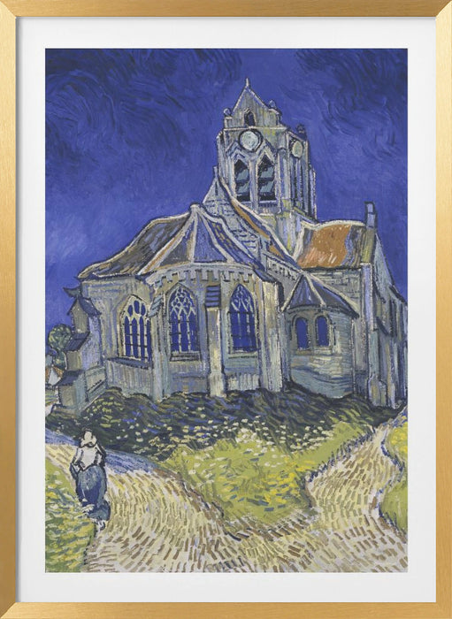 Vincent Van Gogh's the Church At Auvers (1890) Framed Art Wall Decor