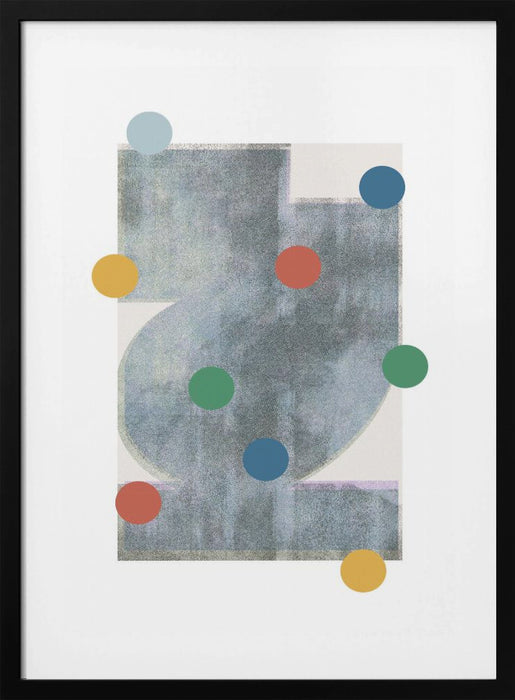 Retro Dots No2. Framed Art Modern Wall Decor