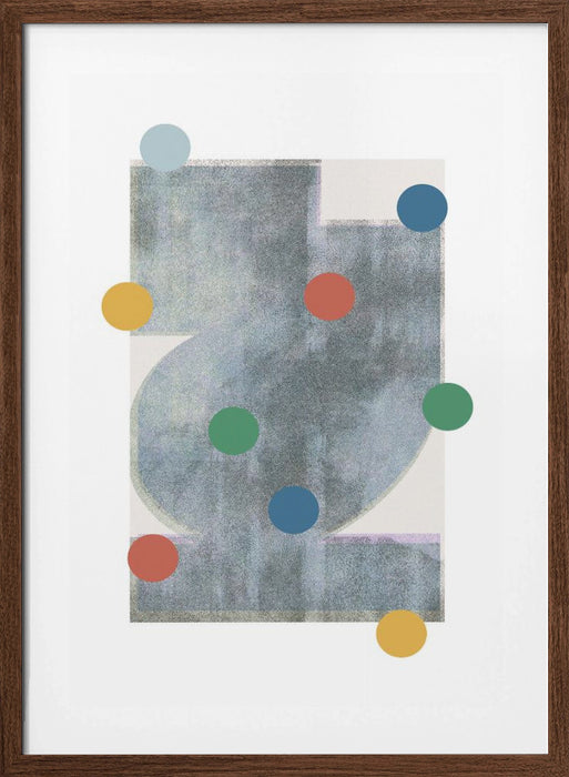 Retro Dots No2. Framed Art Modern Wall Decor