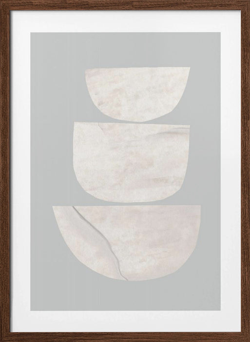 Textured Organic Shapes Framed Art Wall Decor