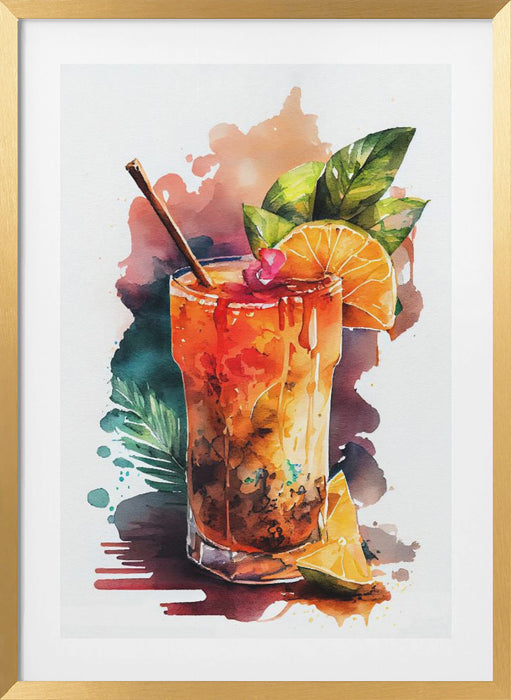 Drinks cocktail Framed Art Modern Wall Decor