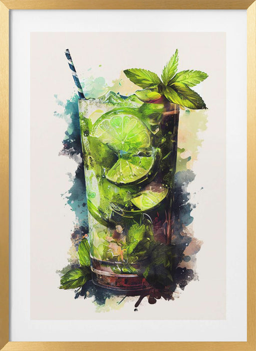 Drinks cocktail Framed Art Modern Wall Decor