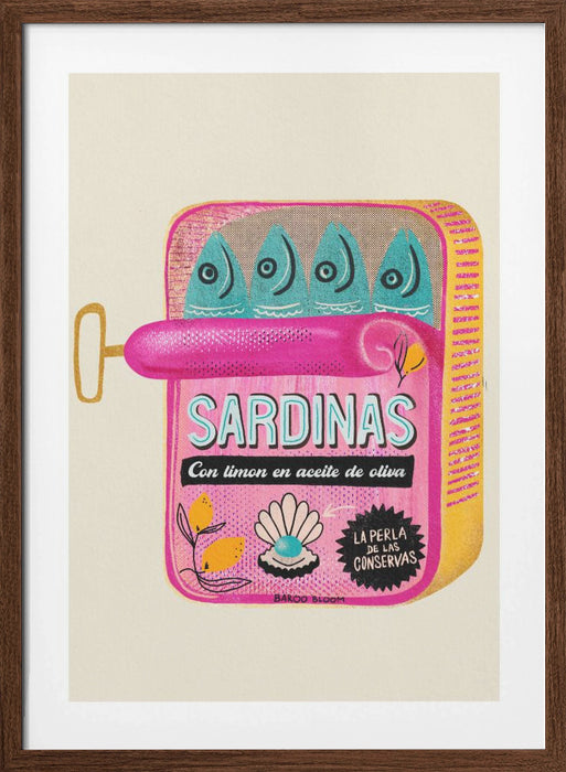 Sardines Tin Can Framed Art Wall Decor