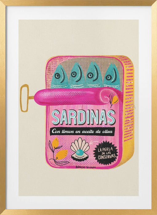 Sardines Tin Can Framed Art Wall Decor