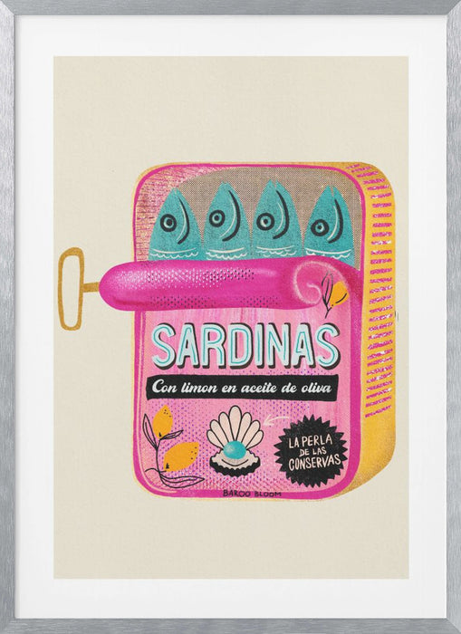 Sardines Tin Can Framed Art Wall Decor