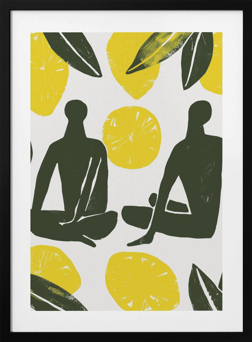 Lemon Day Framed Art Modern Wall Decor