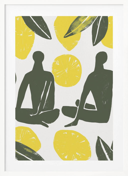 Lemon Day Framed Art Modern Wall Decor