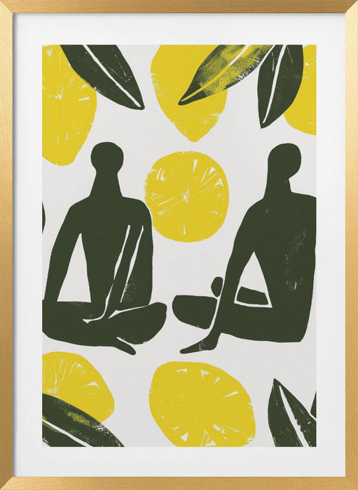 Lemon Day Framed Art Modern Wall Decor