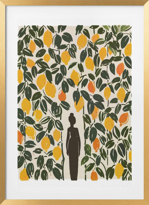 In The Lemon Garden Framed Art Modern Wall Decor