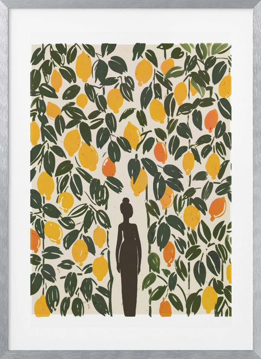 In The Lemon Garden Framed Art Modern Wall Decor